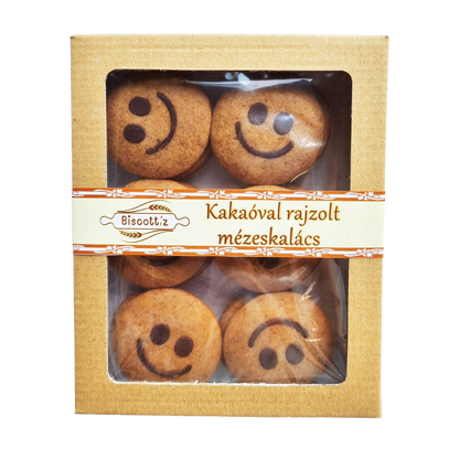 Csudaíz Gingerbread smiley drawn with cocoa (12 pcs)